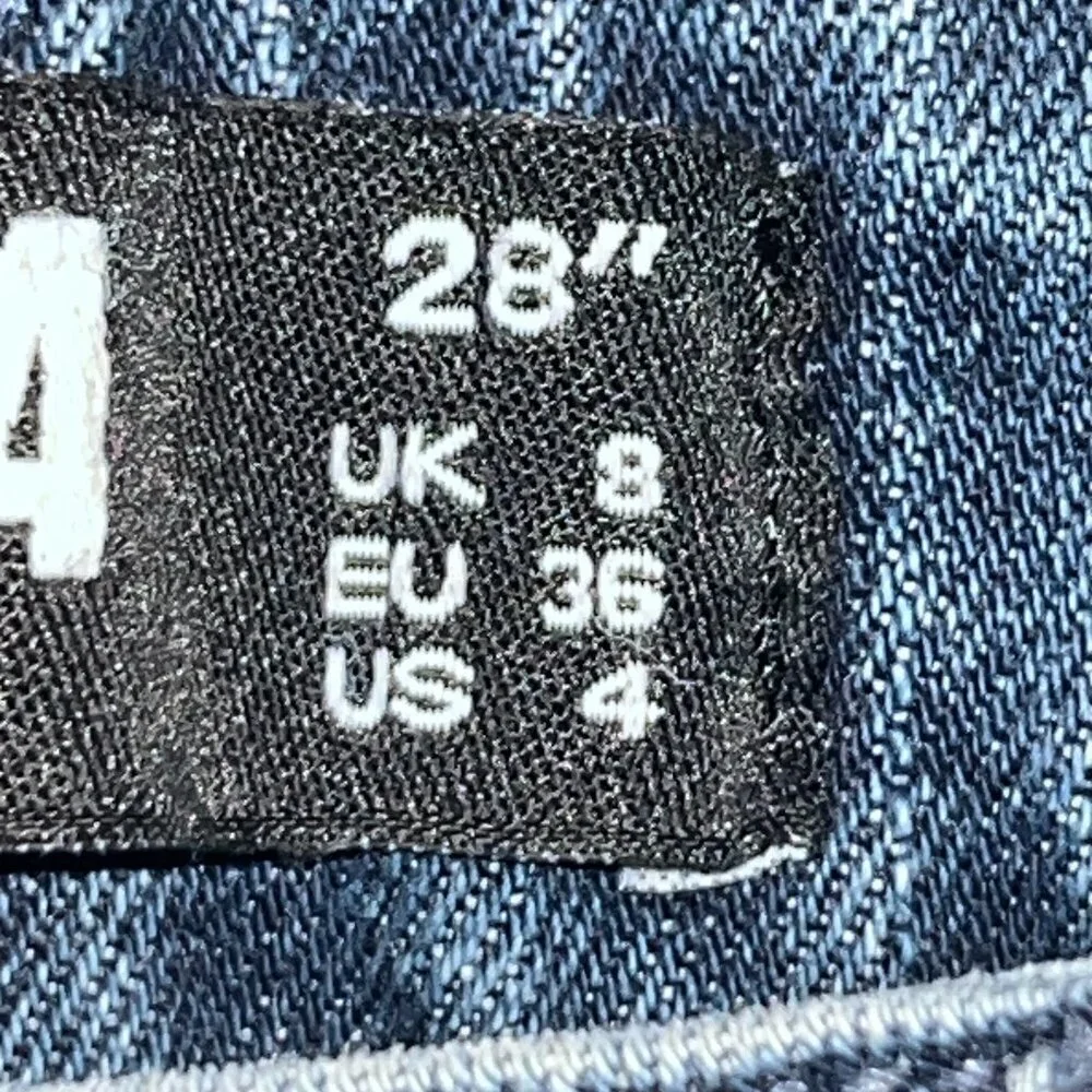 MINGA LONDON WOMEN'S HIGH RISE WIDE LEG CARPENTER JEANS  MADE IN PORTUGAL - 28